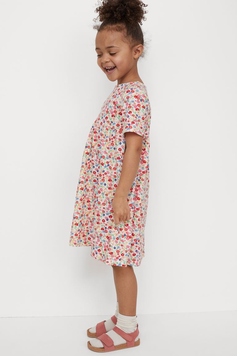 H&M All Over Flower Girls Cotton Dress