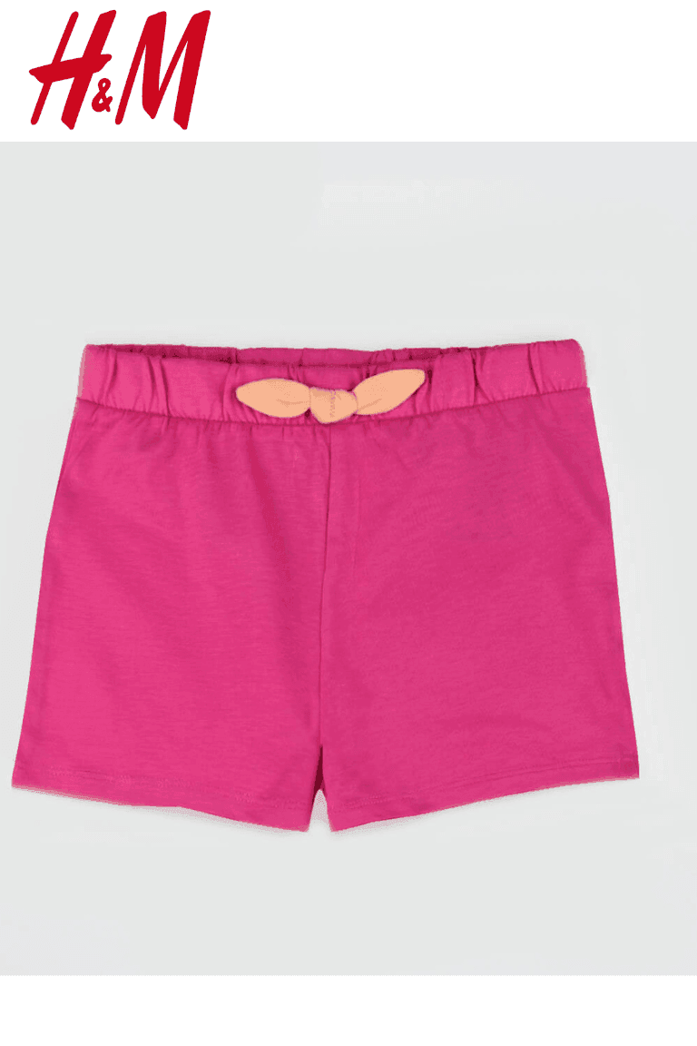 HOT PINK SHORTS WITH BOW - SMgarment's