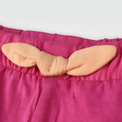 HOT PINK SHORTS WITH BOW - SMgarment's