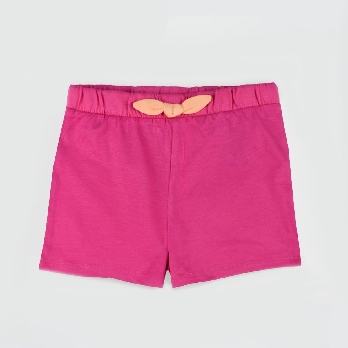 HOT PINK SHORTS WITH BOW - SMgarment's