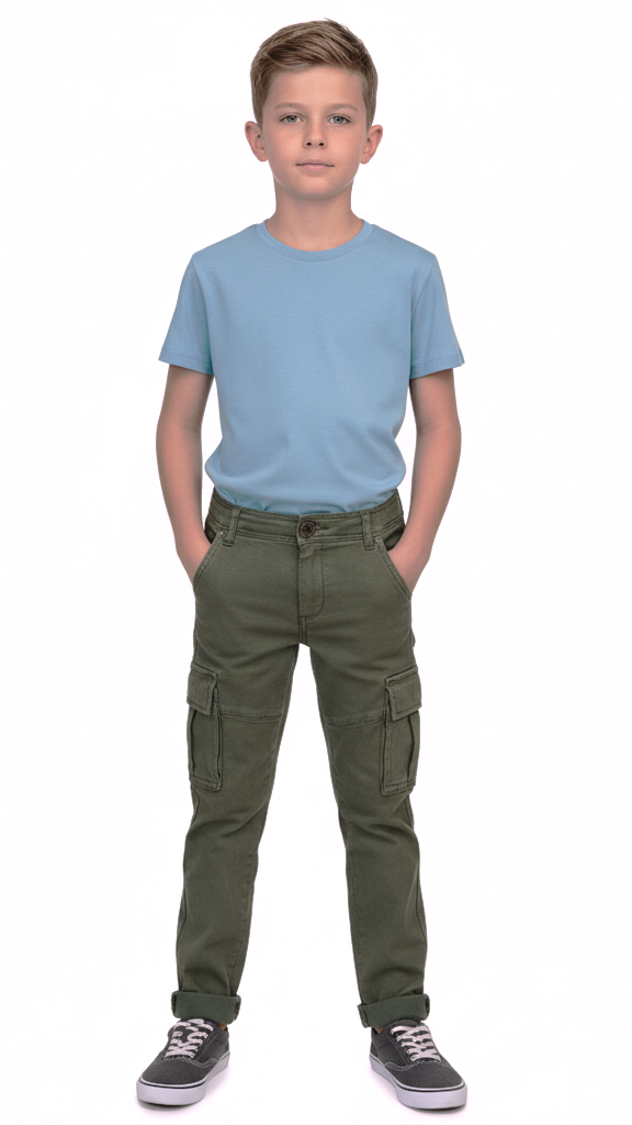 Blue Rebel Boys Pant Woven Cargo Duck Green