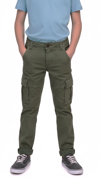 Blue Rebel Boys Pant Woven Cargo Duck Green