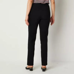 Liz Claiborne Lisa Womens Straight Mid Rise Pull-On Pant