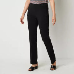 Liz Claiborne Lisa Womens Straight Mid Rise Pull-On Pant