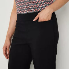 Liz Claiborne Lisa Womens Straight Mid Rise Pull-On Pant