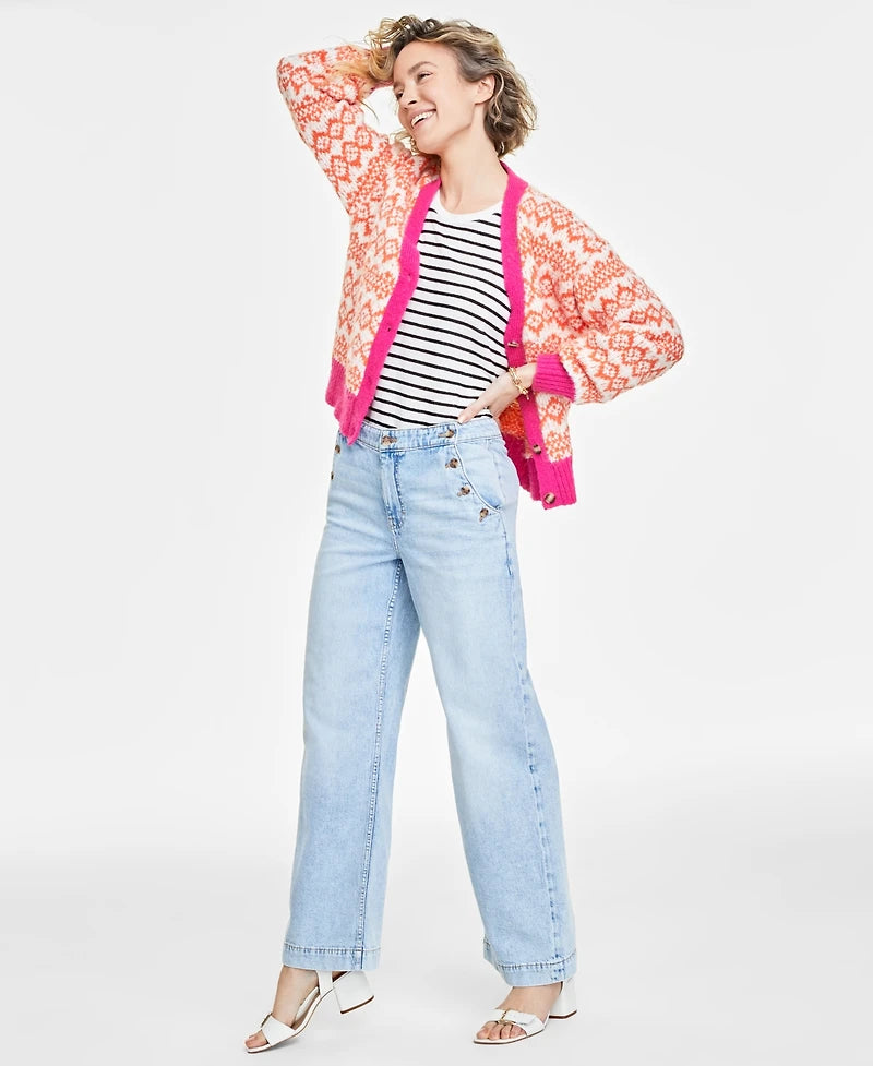 On 34th Women's Sailor High-Rise Wide-Leg Jeans