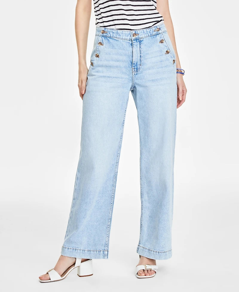 On 34th Women's Sailor High-Rise Wide-Leg Jeans