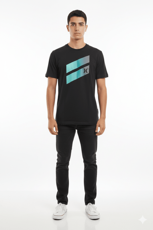 Hurley Mens Premium Icon Slash Gradient T-Shirt - Smgarment's