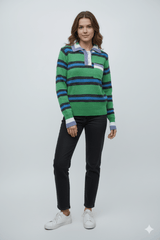 ICHI WOMENS STRIPED SWEATER - Smgarment's