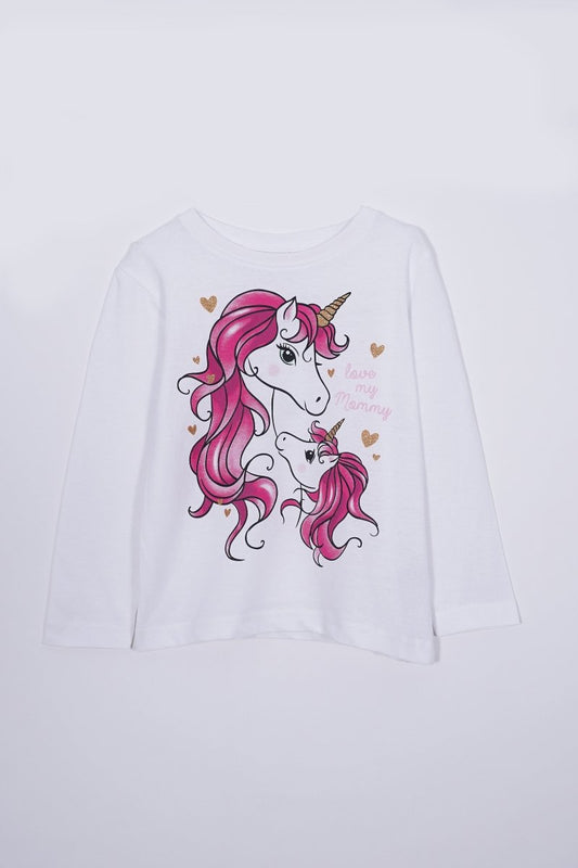 INFINITY KIDS GIRLS UNICORN PRINTED T SHIRT - Smgarment's