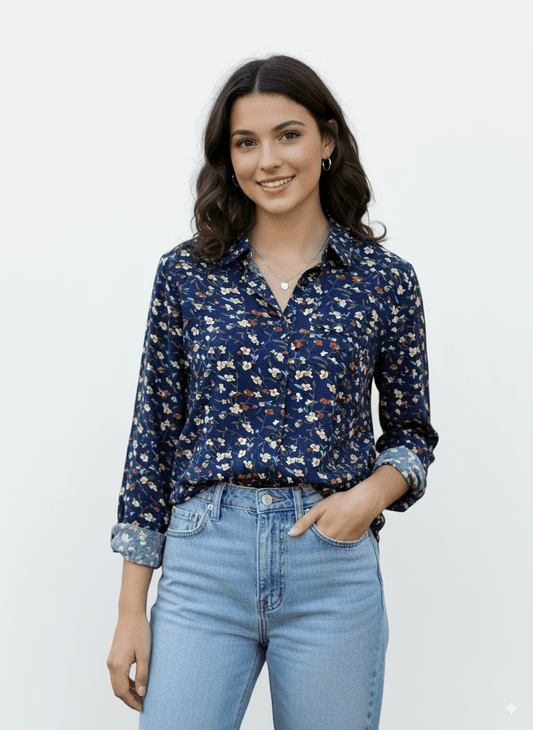 INFLUX PRINTED WOMENS SHIRT - Smgarment's