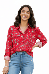 INFLUX PRINTED WOMENS SHIRT - Smgarment's