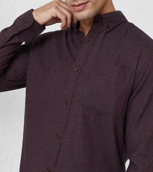 JACK & JONES JJECLASSIC Heather Long Sleeve Shirt - SMgarment's