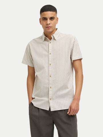 JJ Shirt Joshua Beige Comfort Fit
