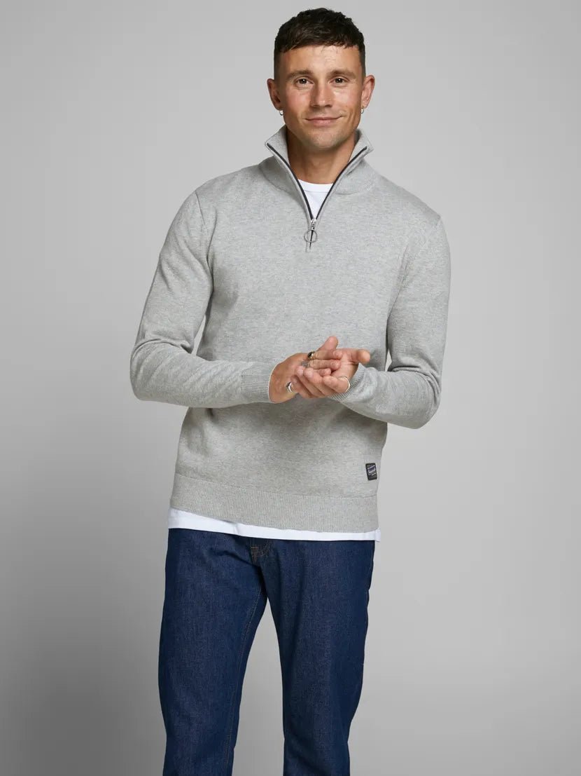 Jack & Jones Long Sleeve Grey Sweater - Smgarment's