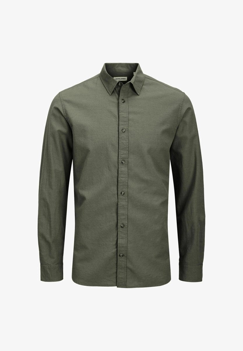 Jack & Jones Long - sleeved Linen Shirt - Smgarment's