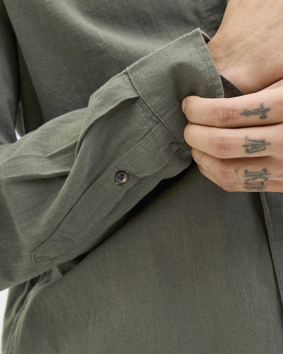Jack & Jones Long - sleeved Linen Shirt - Smgarment's