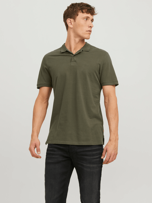 JACK & JONES Plain Shirt collar Polo - Smgarment's