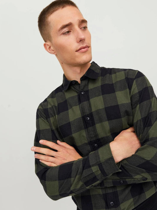 JACK & JONES SLIM FIT CHECKED SHIRT - SMgarment's