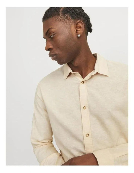 JACK & JONES Summer Linen Blend Shirt - SMgarment's
