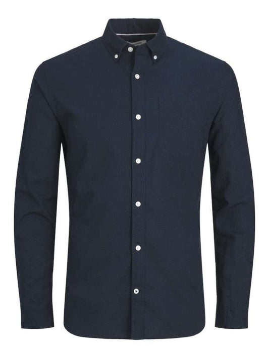 JACK&JONES Jwhclassic Oxford Shirt (Navy) - Smgarment's