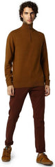 JACK&JONES Men Solid High Neck Brown Sweater - Smgarment's