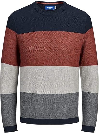 Jack&Jones Men's JORFLAME KNIT CREW NECK STS Sweater - Smgarment's