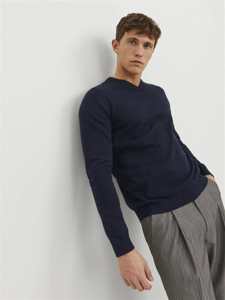 JACK&JONES Plain Knitted Pullover - Smgarment's