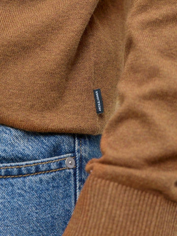 JACK&JONES Plain Knitted Pullover - Smgarment's