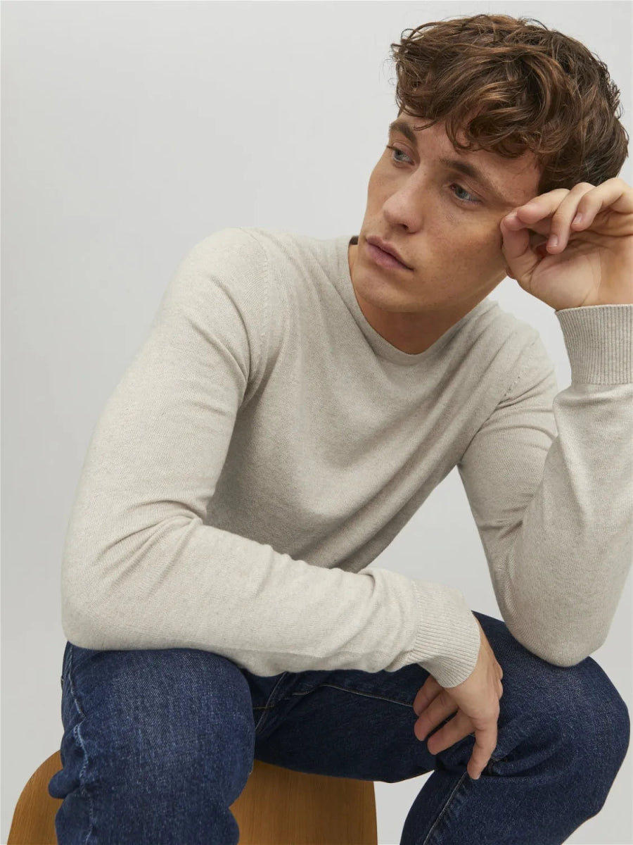 JACK&JONES Plain Knitted Pullover - Smgarment's