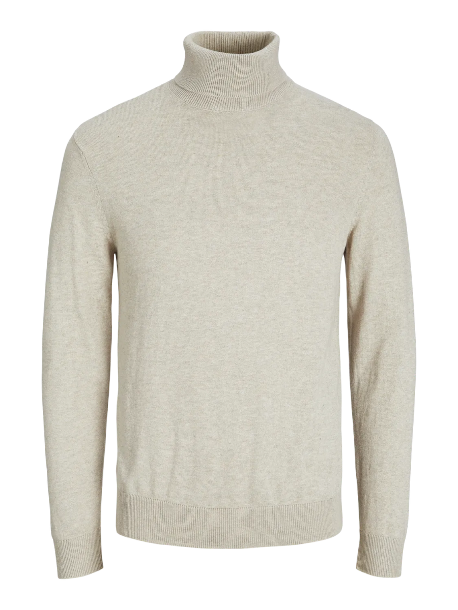 JACK&JONES Plain Turtleneck Beige / Oatmeal - Smgarment's