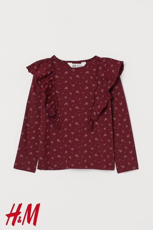 Jersey T-shirt With Ruffles - SMgarment's