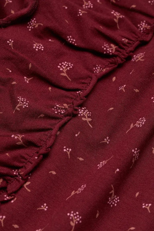 Jersey T-shirt With Ruffles - SMgarment's