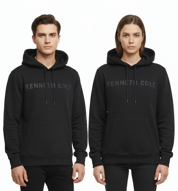 KENETH COLE MENS EMBOSSED LOGO HOODIE - Smgarment's