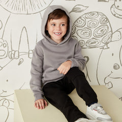 KIDS BASIC HOODIE (GRAY) - Smgarment's