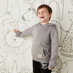 KIDS BASIC HOODIE (GRAY) - Smgarment's