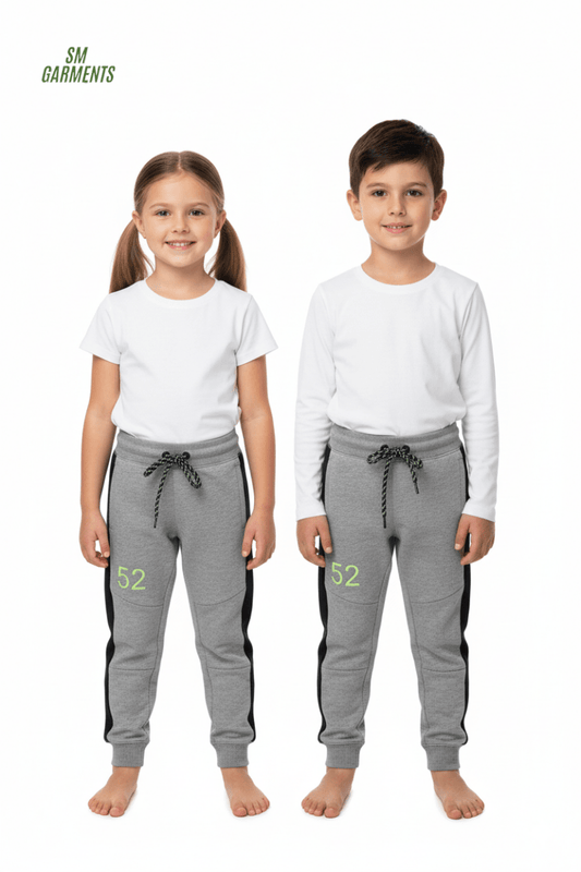 KIDS Boys' Sporty Grey Joggers Trouser with Side Stripe - Smgarment's