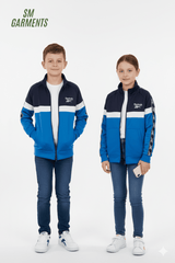 KIDS COLOR BLOCK ZIPPED PULLOVER - Smgarment's