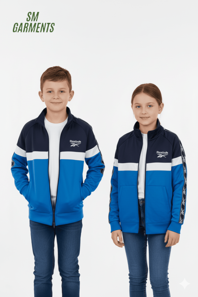 KIDS COLOR BLOCK ZIPPED PULLOVER - Smgarment's