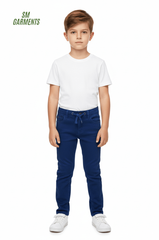 KIDS DEEP BLUE JOGGER JEANS - Smgarment's