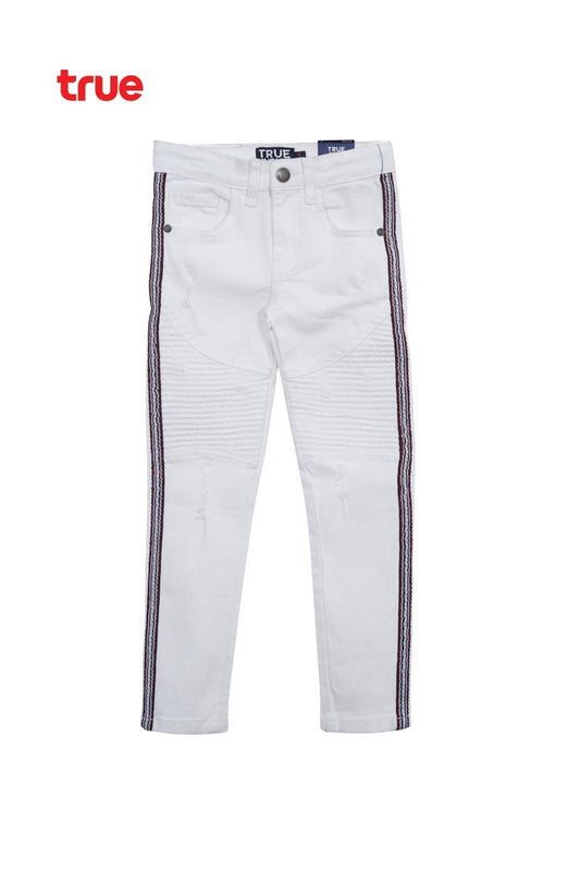 KIDS ' Distressed Jeans with Side Stripe - Smgarment's