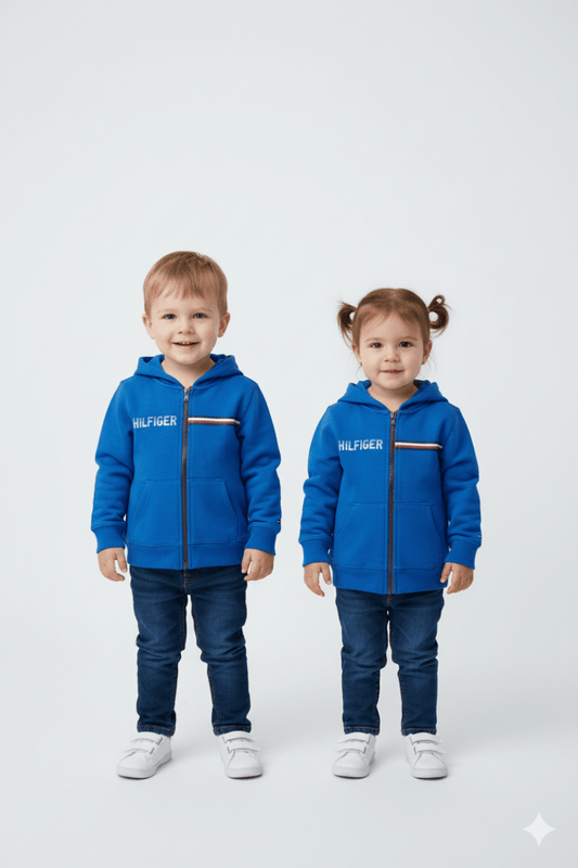 Kids' Flag Detail Zip - Up Hoodie - Smgarment's