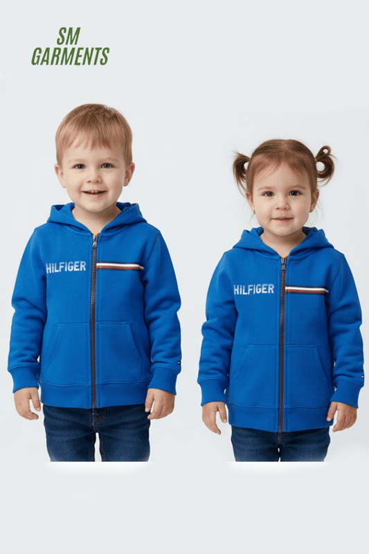 Kids' Flag Detail Zip - Up Hoodie - Smgarment's