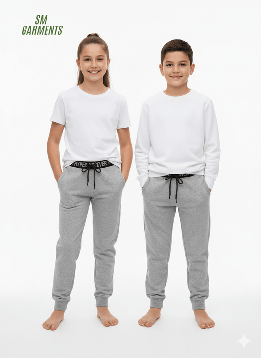 KIDS HYPER FOREVER Waistband Grey Jogger Trouser - Smgarment's