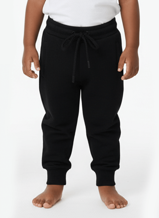 Kids Jet Black Sports Jogger Trouser - Smgarment's