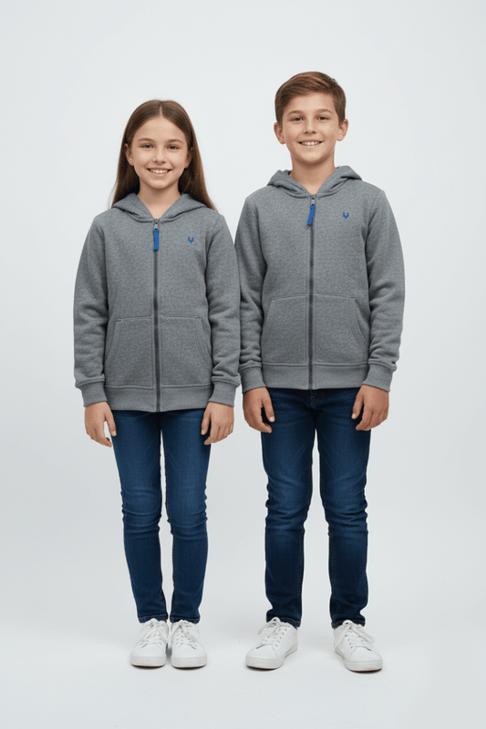 KIDS LOGO ZIPPED HOODIE - Smgarment's
