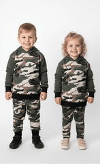 KIDS MILITARY GREEN HOODIE - Smgarment's