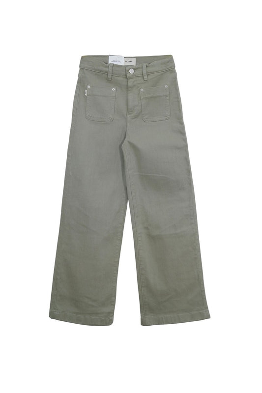 Kids Sage Green Wide - Leg Jeans - Smgarment's