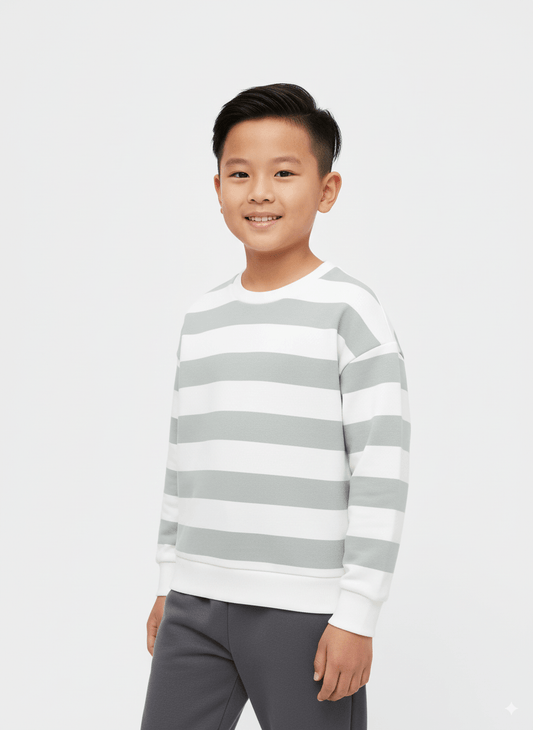 KIDS Striped cotton - blend sweatshirt - Smgarment's
