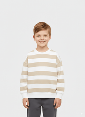 KIDS Striped cotton - blend sweatshirt - Smgarment's